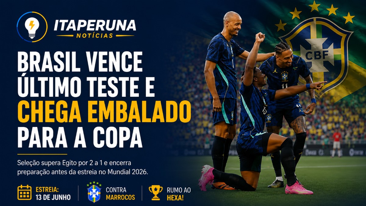 Brasil vence o Egito em último amistoso antes da Copa do Mundo e encerra preparação com confiança