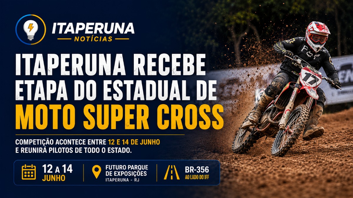 Itaperuna recebe etapa do Campeonato Estadual de Moto Super Cross entre os dias 12 e 14 de junho